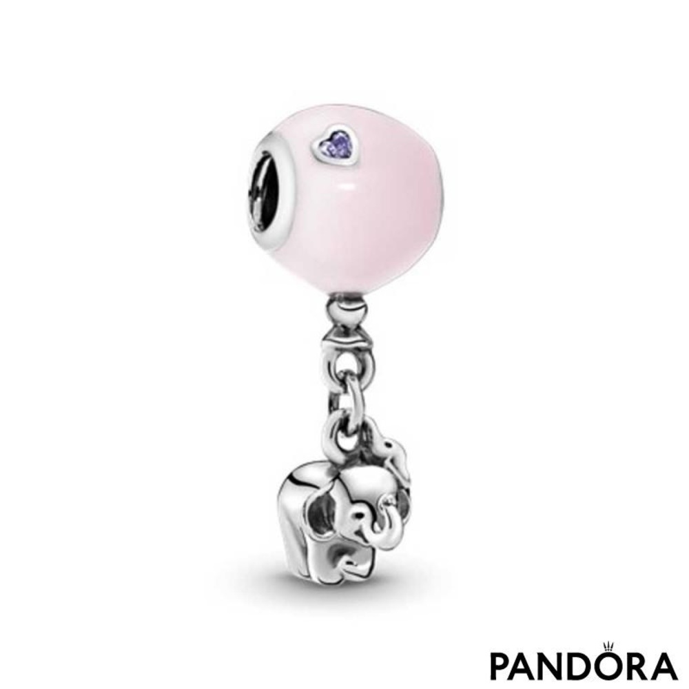 Genuine PANDORA Balloon and Elephant Dangle Charm; 797239EN160